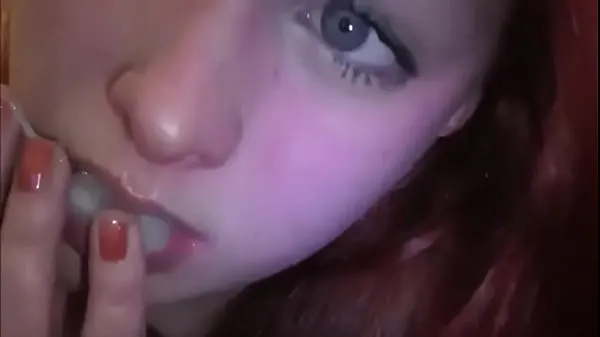 Watch Married redhead playing with cum in her mouth power Videos
