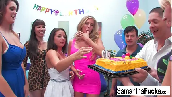 Tonton Samantha celebrates her birthday with a wild crazy orgy Video berkuasa