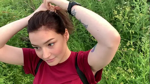 Watch public outdoor blowjob with creampie from shy girl in the bushes - Olivia Moore power Videos