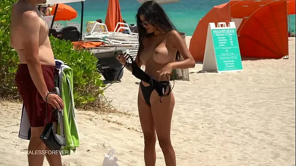 Watch Huge boob hotwife at the beach power Videos
