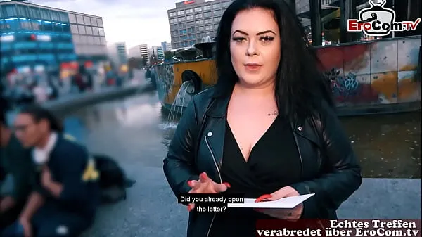 Bekijk German fat BBW girl picked up at street casting krachtvideo's